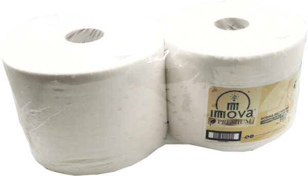 CARIND 2 rollos de papel de secado industrial, bobina de papel de 500  roturas, rollo de celulosa pura