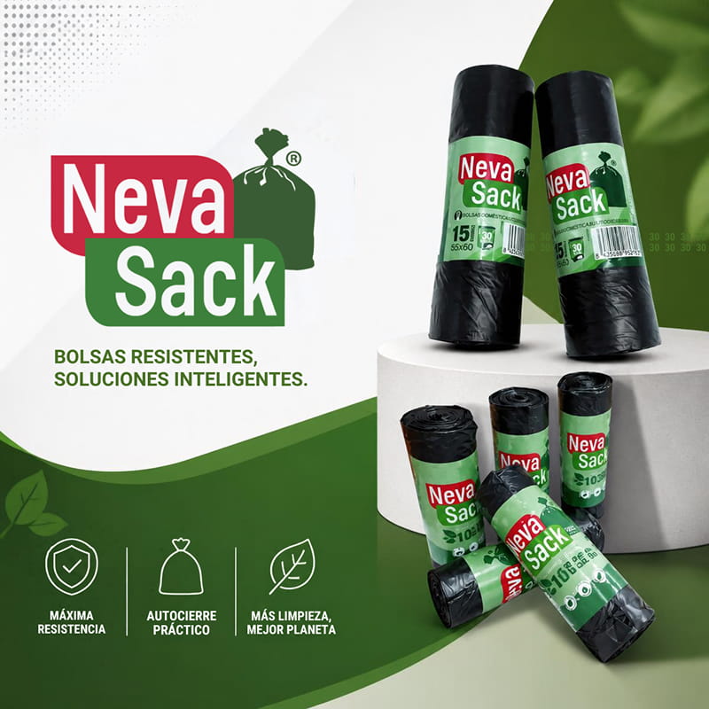 Bolsas de basura resistentes de la marca Nevasack.